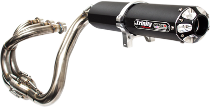 TRINITY RACING Stage 5 Exhaust System - Black TR-4155F-BK