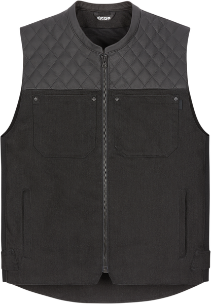 ICON Chamonix Denim Vest - Black - 4XL 2830-0558