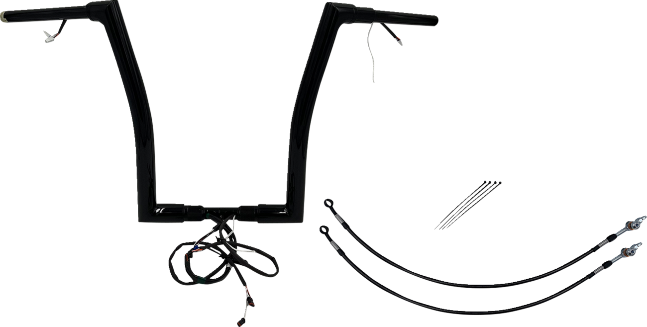 FAT BAGGERS INC. Handlebar Kit - Flat Top - 16" - Black 601316-B