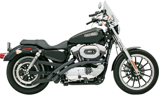 BASSANI XHAUST Radial Sweeper Exhaust - Black - '07-'13 XL XL4-FF12CLB