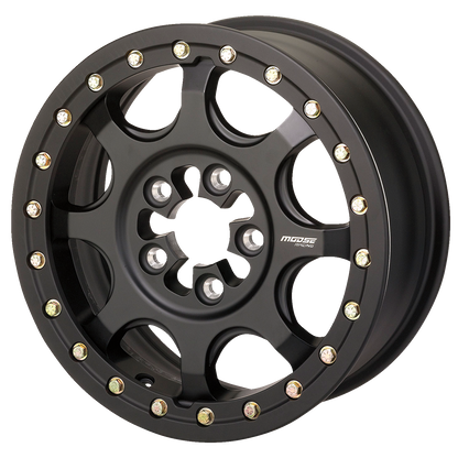 MOOSE UTILITY Wheel - 351X 5-Lug Beadlock - Front/Rear - Satin Black - 15x7 - 5/4.5 - 5+2 351BM157545SB64