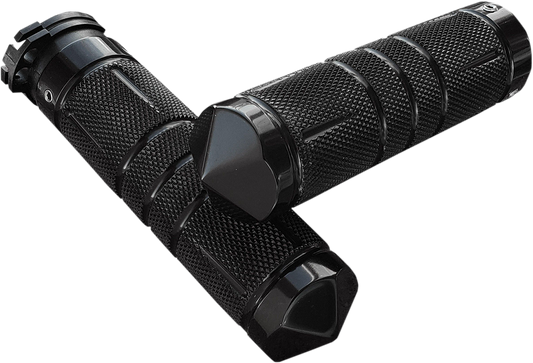 ACCUTRONIX Grips - Knurled - Diamond - Cable - Black GR100-SKIB