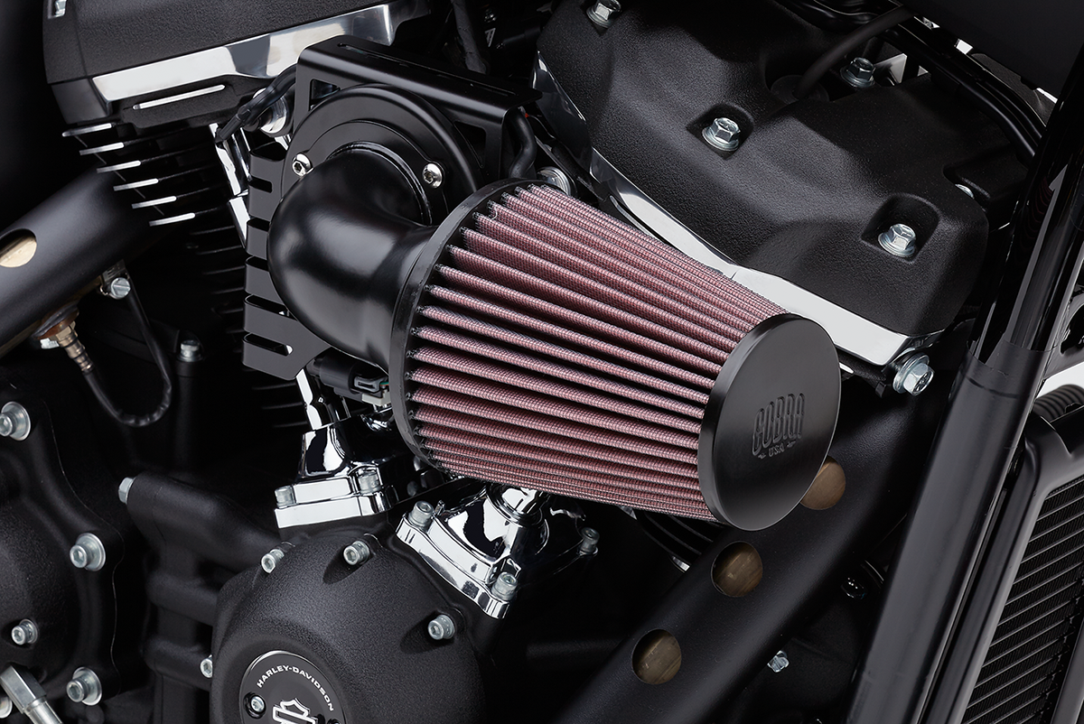 COBRA Cone Air Filter - Black/Black - Softail 606-0104-06B-SB