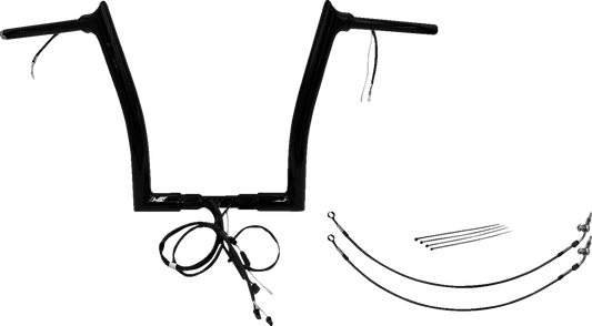 FAT BAGGERS INC. Handlebar Kit - Pointed Top - 14" - Black 801314-B