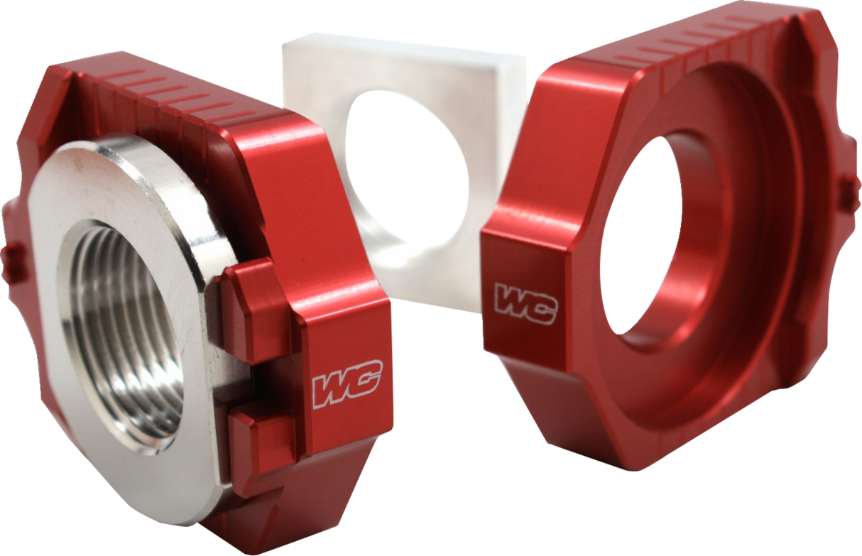 WORKS CONNECTION Elite Axle Block Kit - Red 17-256