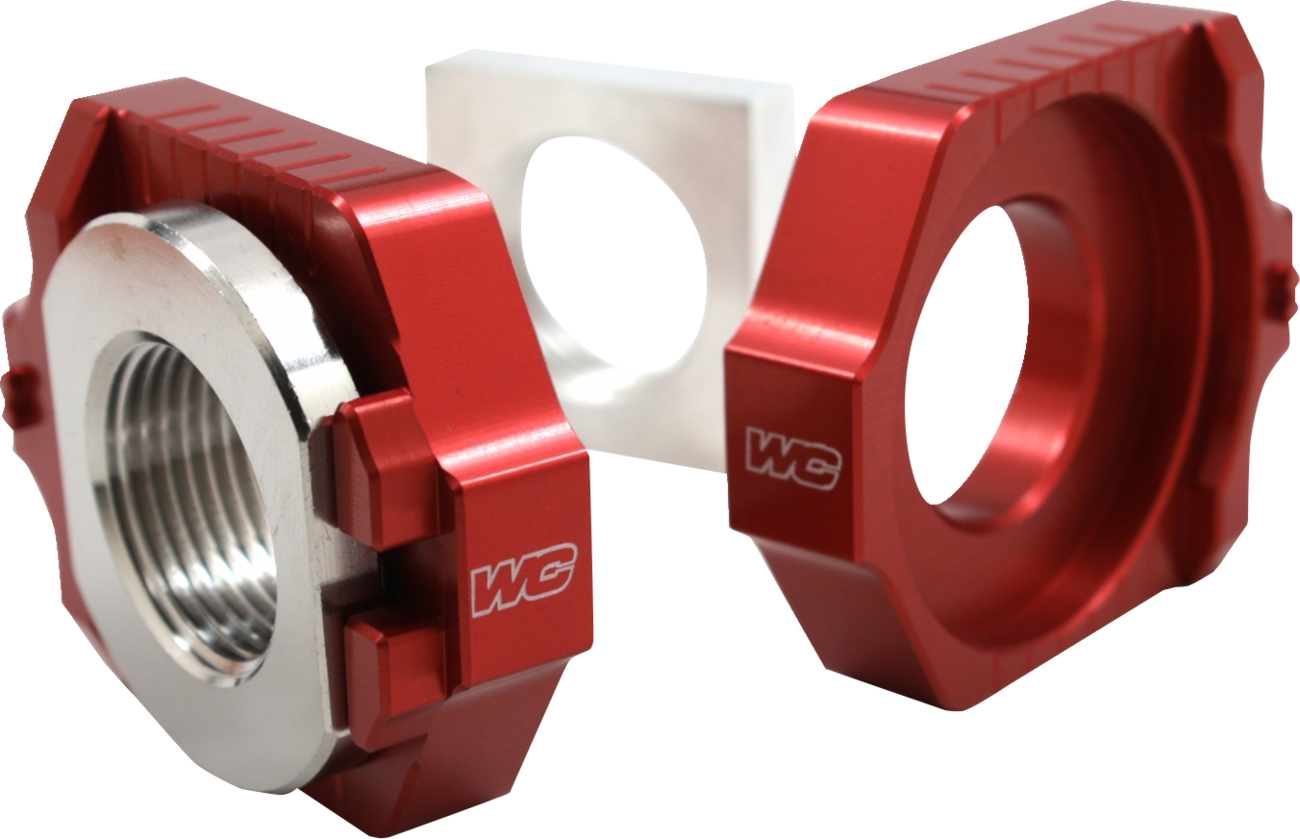 WORKS CONNECTION Elite Axle Block Kit - Red 17-256