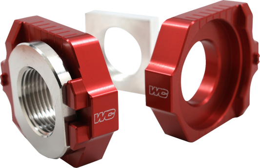 WORKS CONNECTION Elite Axle Block Kit - Red 17-256