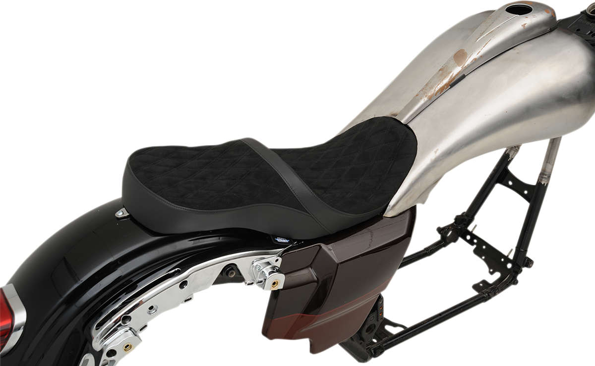 DRAG SPECIALTIES Low Touring Seat - Diamond - Razorback Tanks - FL '10-'22 0801-1076