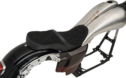 DRAG SPECIALTIES Low Touring Seat - Diamond - Razorback Tanks - FL '10-'22 0801-1076