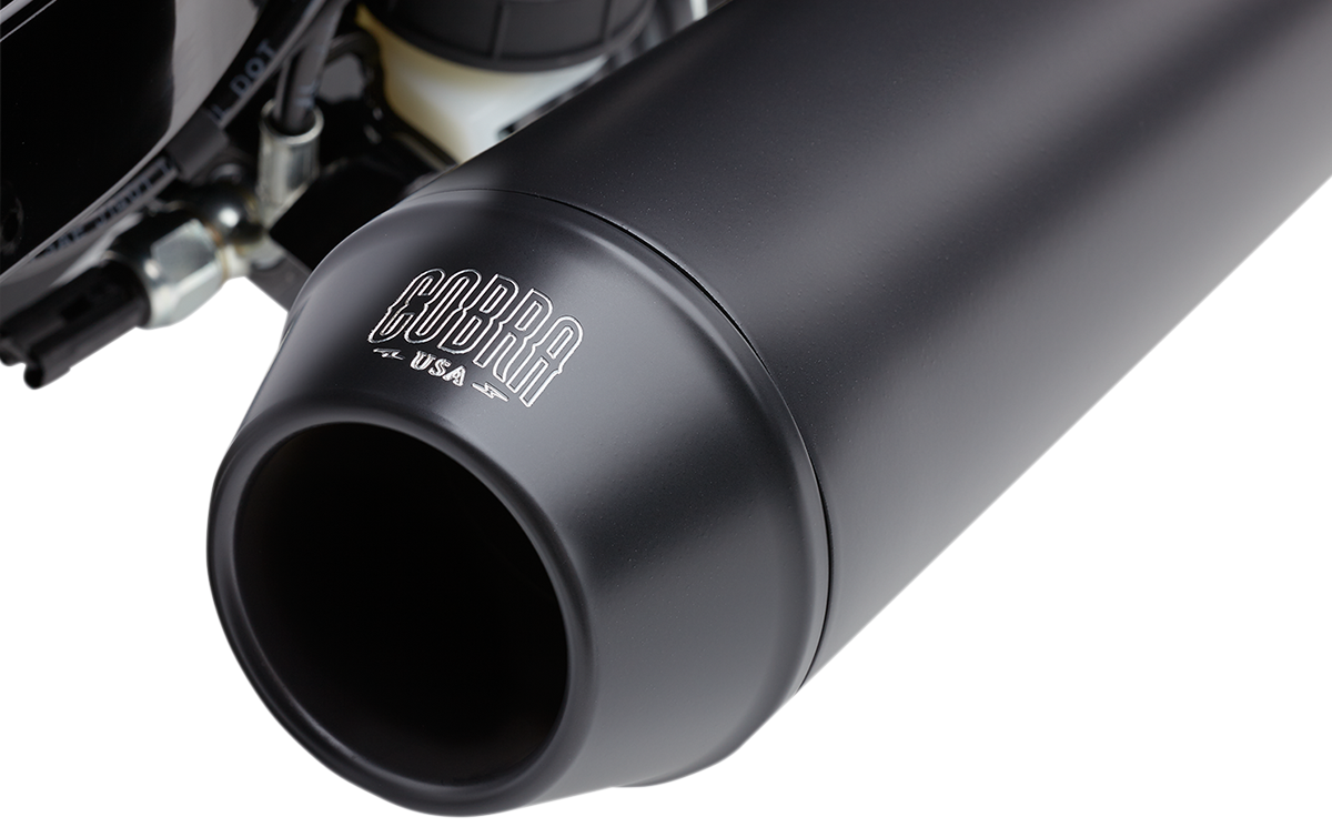 COBRA 4" El Diablo Exhaust - Black 4"MEGAPHONE MUFFLER BODY 6477B