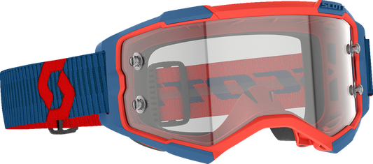 SCOTT Fury WFS Goggle - Dark Blue/Neon Red - Clear 278596-7698113