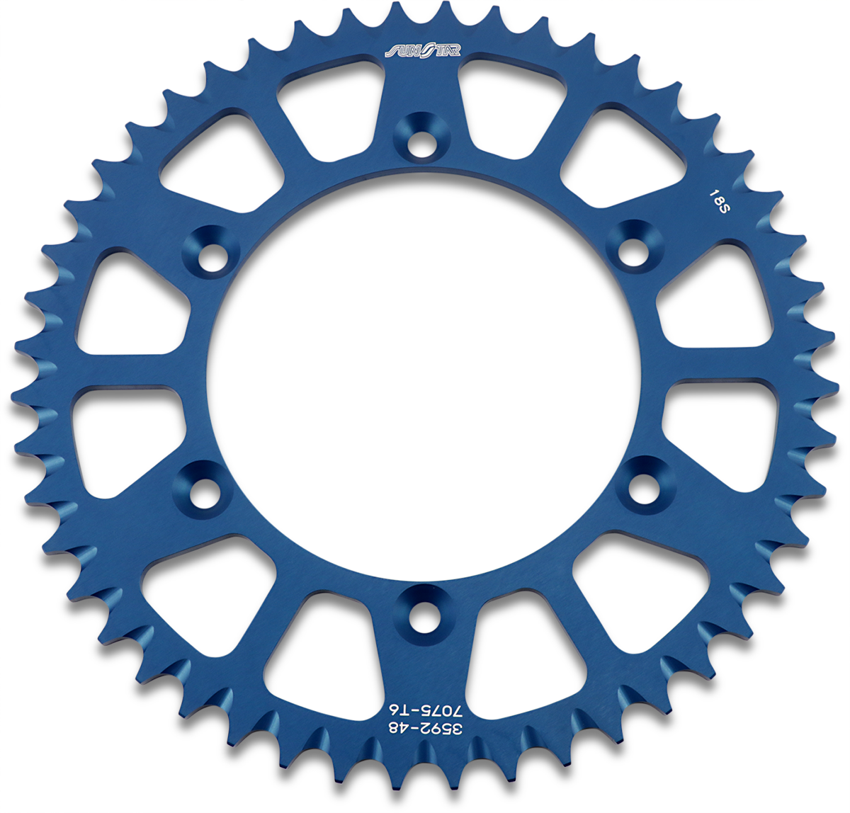 SUNSTAR SPROCKETS Rear Sprocket - 48 Tooth - Honda/Yamaha - Blue 5-359248BL