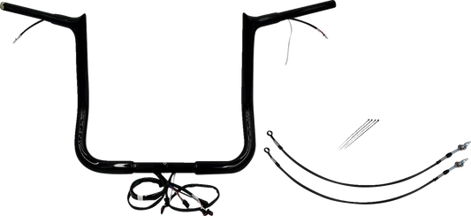 FAT BAGGERS INC. Handlebar Kit - Pointed Top - 14" - Black 902214-B