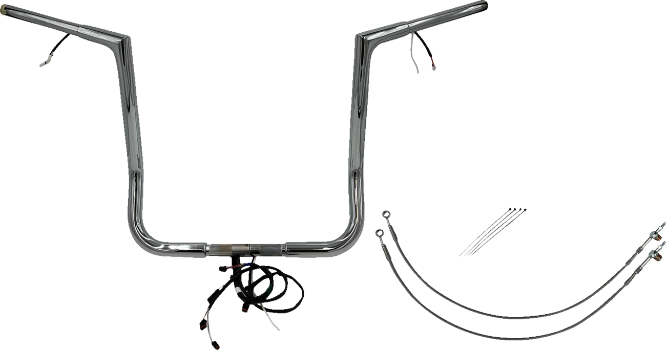 FAT BAGGERS INC. Handlebar Kit - Flat Top - 16" - Chrome 701216