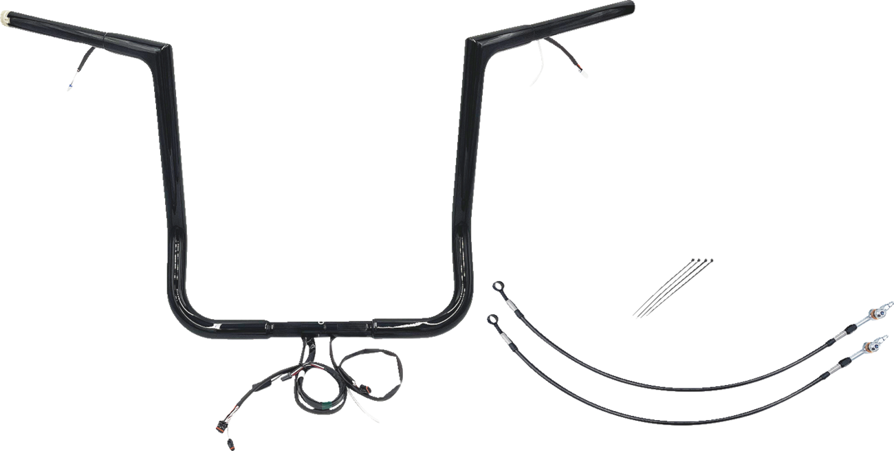 FAT BAGGERS INC. Handlebar Kit - Flat Top - 16" - Black 701216-B