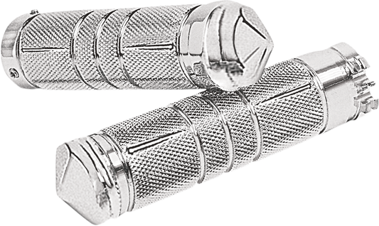 ACCUTRONIX Grips - Knurled - Diamond - Chrome GR100-SKIC