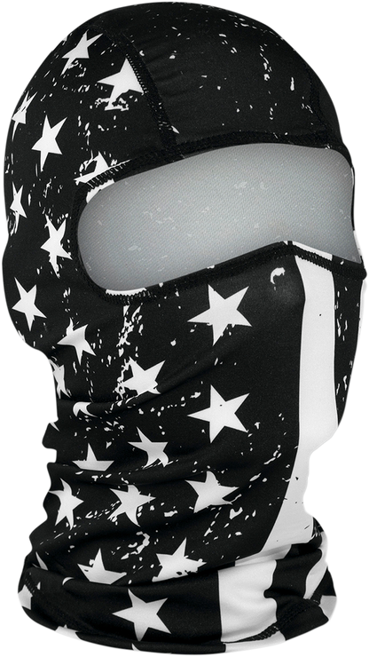 ZAN HEADGEAR Balaclava - Black/White - Flag WBP091