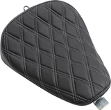 DRAG SPECIALTIES Asiento individual Bobber - Doble diamante - Puntada plateada - '10-'22 XL 0804-0740