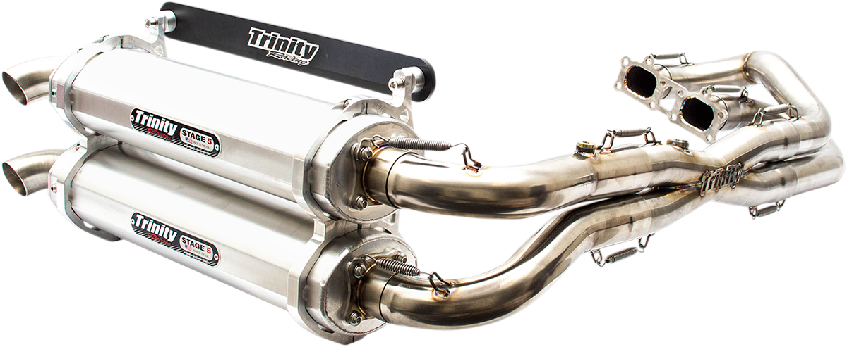 TRINITY RACING Stage 5 Dual Exhaust - Aluminum TR-4119D