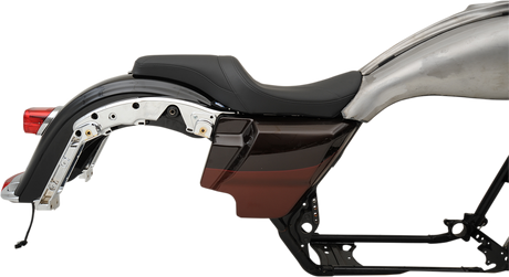 DRAG SPECIALTIES Predator Seat - Mild Stitched - Yaffe Gas Tank - FL '08-'22 0801-1073