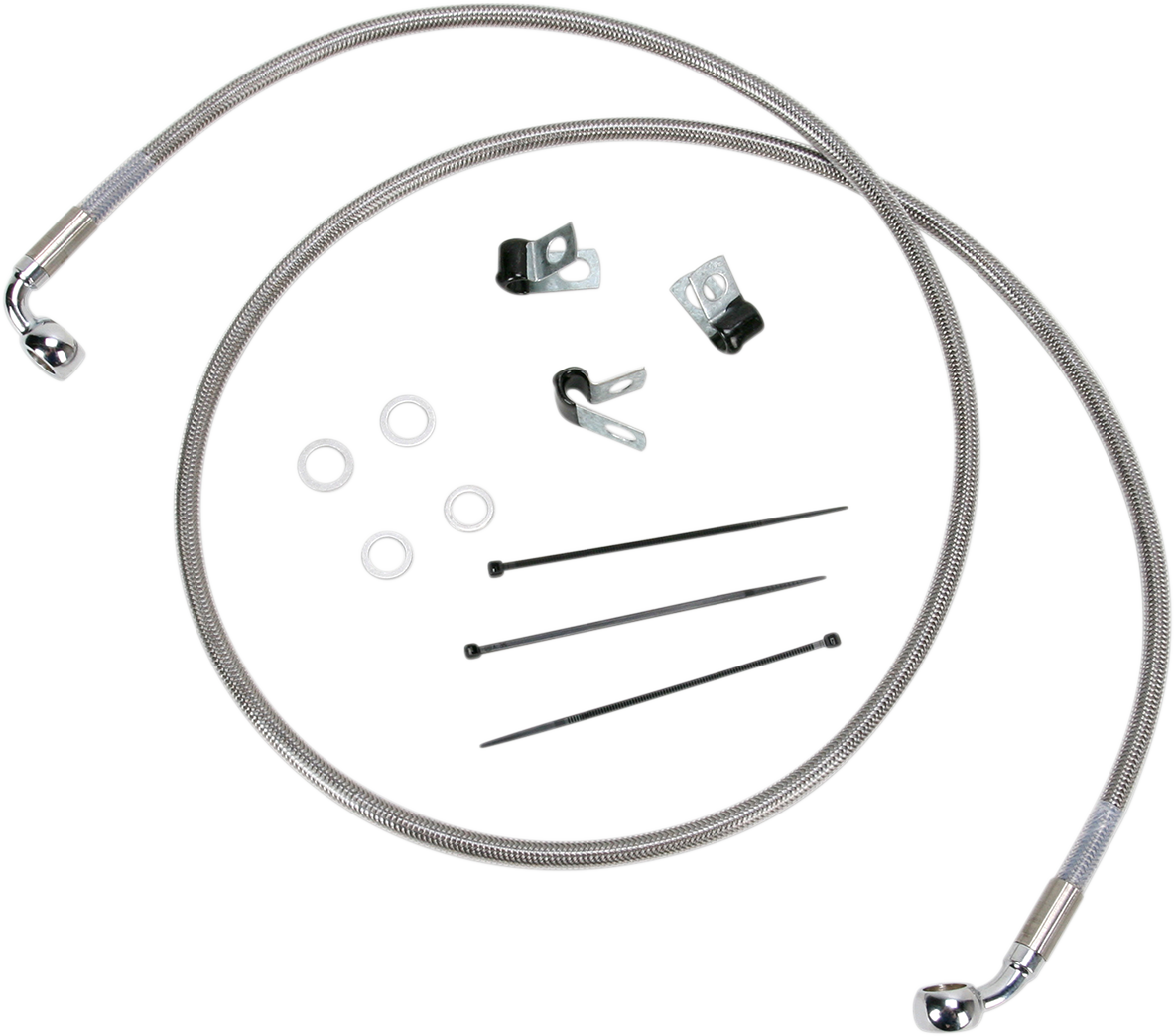 DRAG SPECIALTIES Brake Line - Front - 6" - Stainless Steel 660214-6