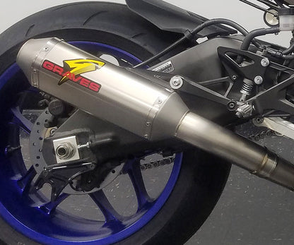 Graves motorsports yamaha r1 15-22  full titanium exhaust system with titanium 265mm silencer