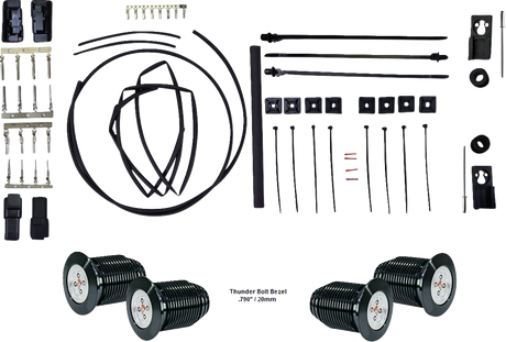 PAUL YAFFE BAGGER NATION Thunder Bolts Kit - Run/Brake/Turn - Black PYO:BB-TB-B