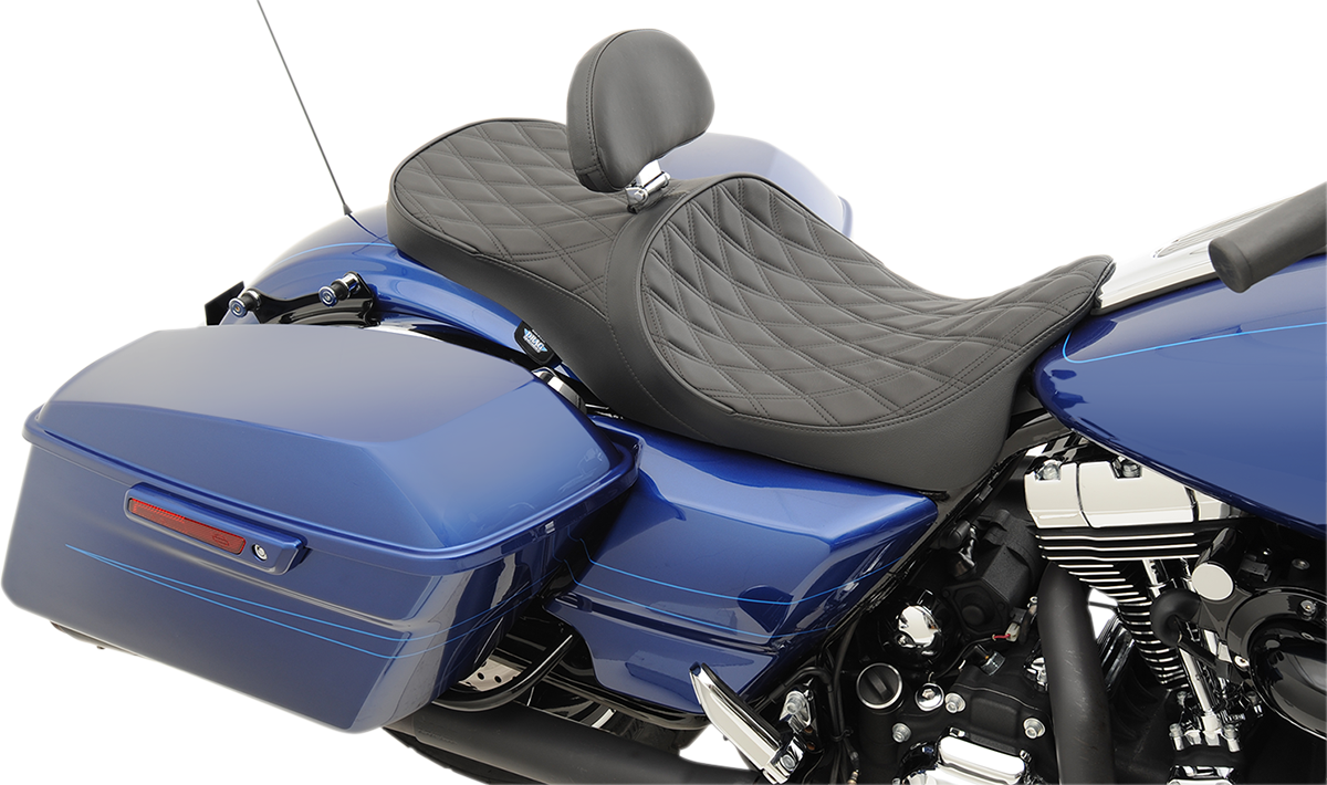 DRAG SPECIALTIES Low Touring Seat - Diamond - Driver's Backrest - FL '08-'22 0801-1008