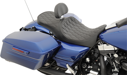 DRAG SPECIALTIES Low Touring Seat - Diamond - Driver's Backrest - FL '08-'22 0801-1008