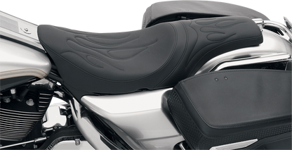 DRAG SPECIALTIES Asiento Predator - Cosido con llama - FLT/HR 0801-0213