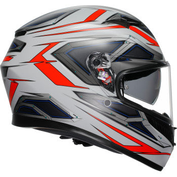AGV K3 Helmet - Space - Matte White/Red Fluo - Small 2118381004-020-S