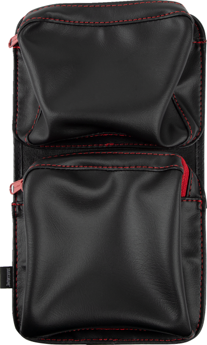 SHOW CHROME Kaliber Dash Pouch - Black with Red Zipper H44-4ZRED