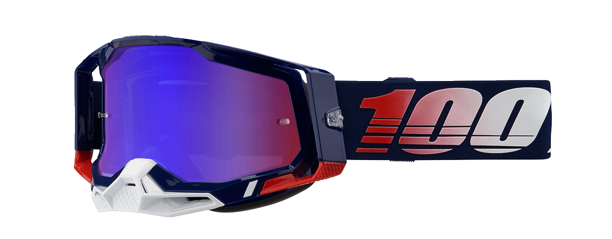 100% Racecraft 2 Goggles - Republic - Red/Blue Mirror 50010-00022