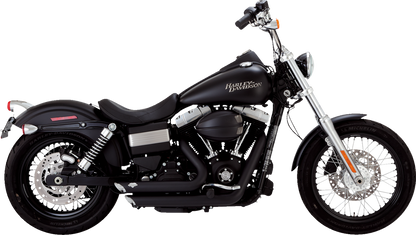 VANCE & HINES Short Shot Staggered Exhaust System - Matte Black Bob /Rider /Super Glide  2010-2017 47327