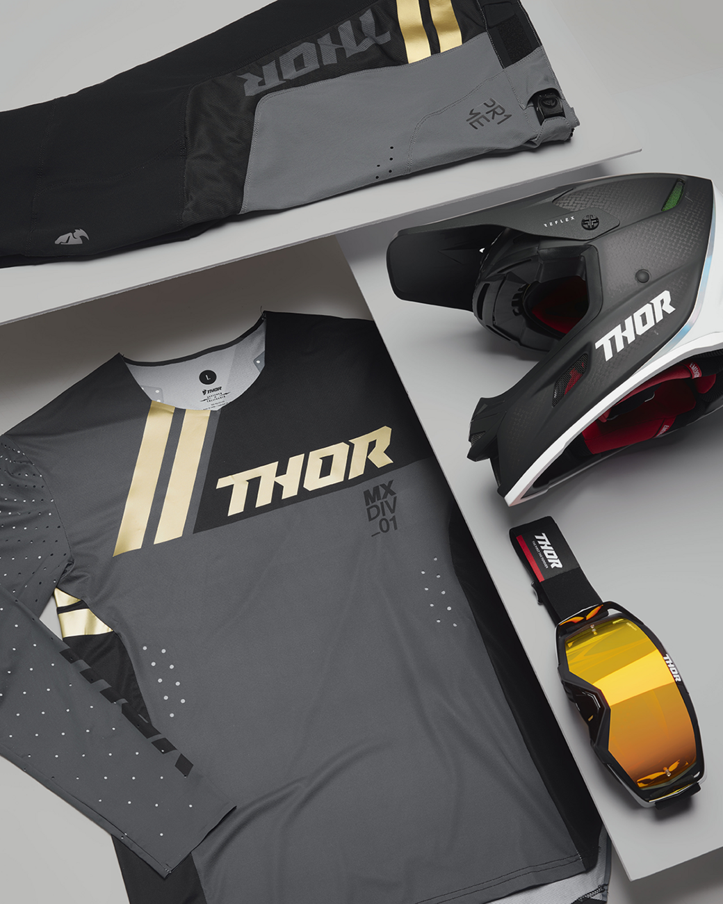 THOR Prime Drive Jersey - Black/Gray - Medium 2910-7467