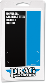 DRAG SPECIALTIES Línea de aceite con accesorios - Acero inoxidable - 13" 613