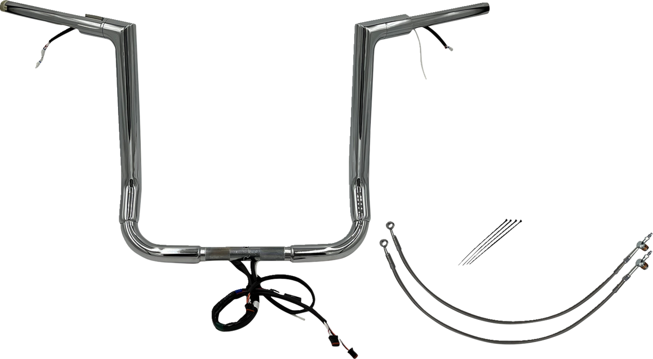 FAT BAGGERS INC. Handlebar Kit - Flat Top - 16" - Chrome 602216