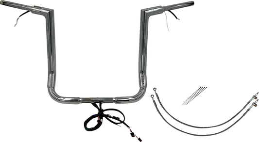 FAT BAGGERS INC. Handlebar Kit - Flat Top - 16" - Chrome 602216