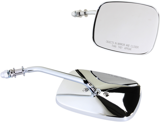 DRAG SPECIALTIES Rectangle Mirrors - Short - Chrome 60-0012/13X