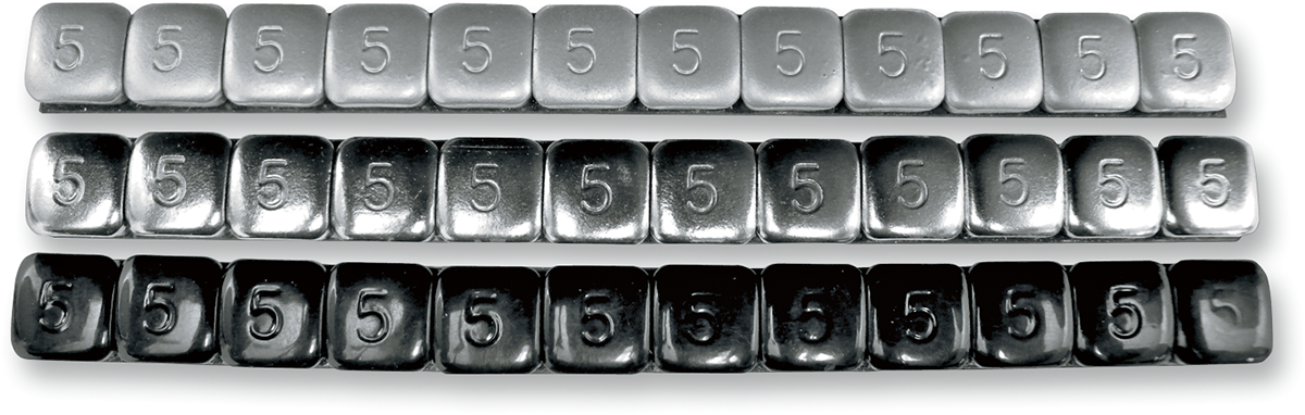 K&L SUPPLY Wheel Weights - Steel - Stick-On - 5 Gram - Chrome 32-2398