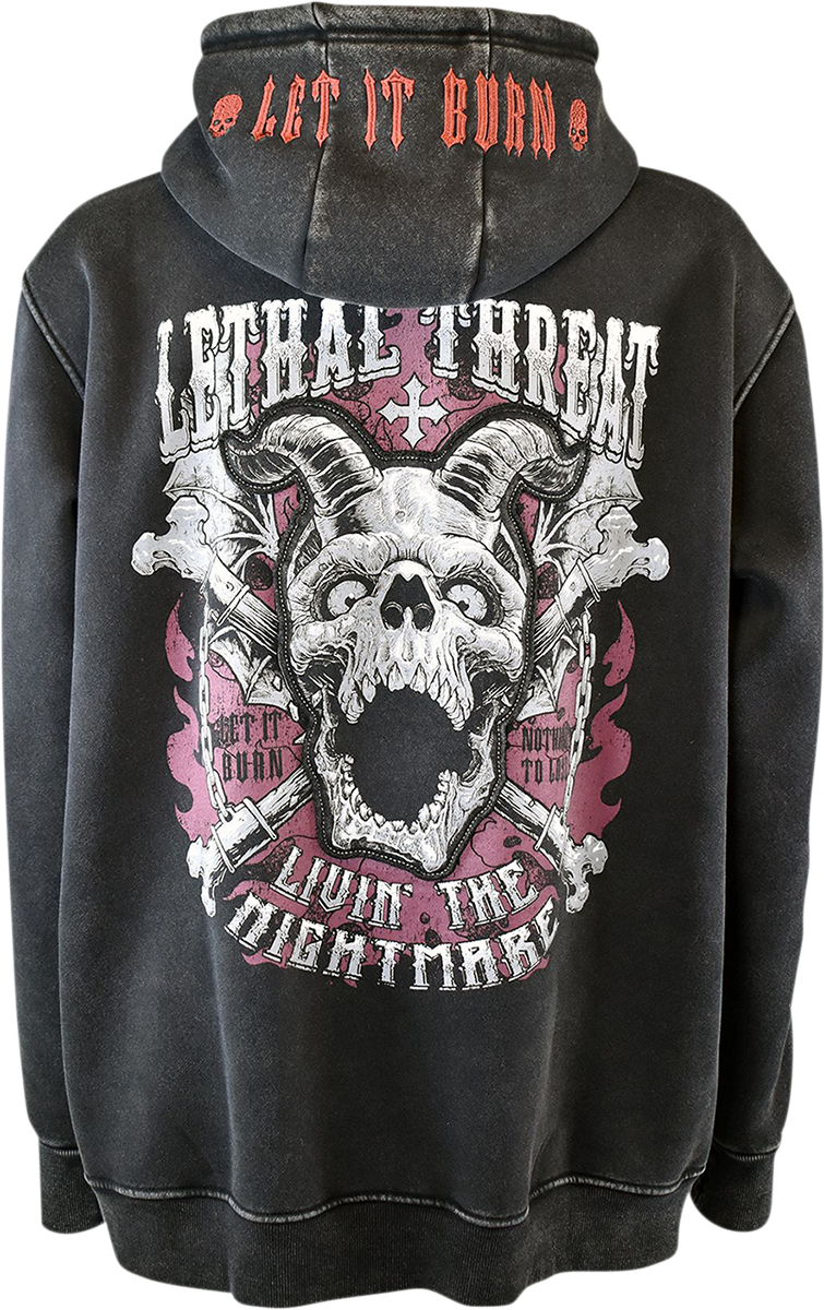 LETHAL THREAT Livin' the Nightmare Hoodie - Black - XL HD84065XL