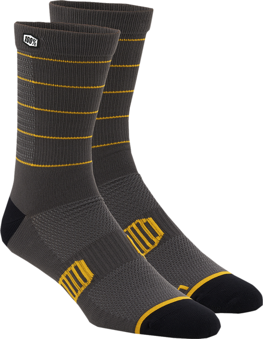 100% Advocate Socks - Charcoal/Mustard - Large/XL 24017-459-18