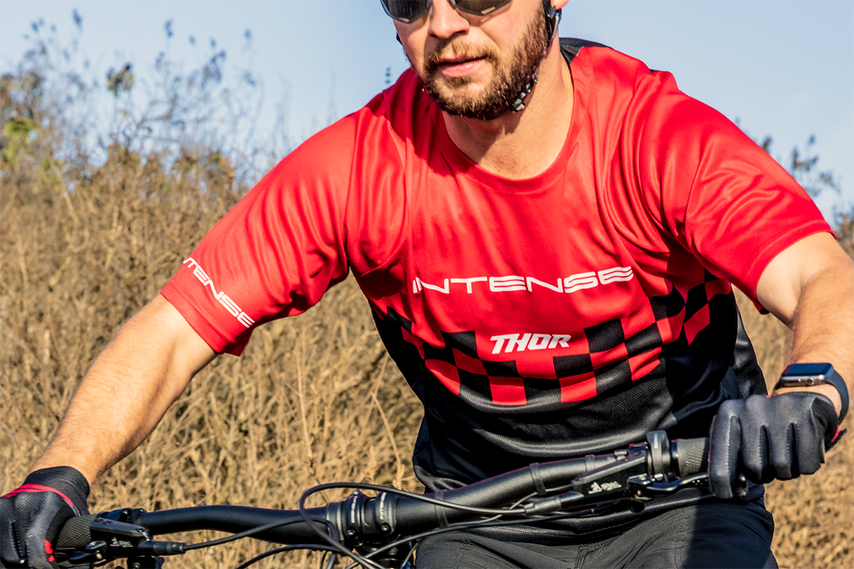 THOR Intense Chex Jersey - Red/Black - XS 5120-0138