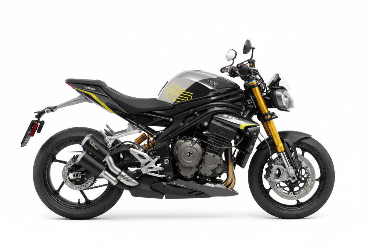 LEOVINCE - LV-10 Black Edition Slip-On Muffler - Triumph Speed Triple 1200 RR/RS/RX 15271B 1811-4920