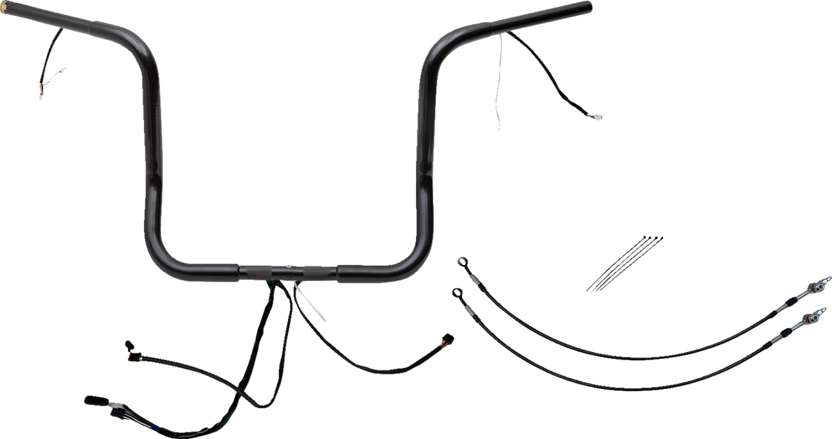 FAT BAGGERS INC. Handlebar Kit - Rounded Top - 14" - Black 901514-B