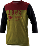 100% Airmatic Jersey - 3/4 Sleeve - Olive - Medium 41313-296-11