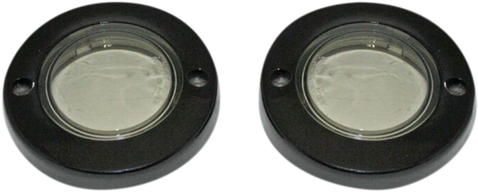 CUSTOM DYNAMICS ProBEAM® Flat Bezel Turn Signal Adapters - Black/Smoke PB-FLAT-BEZ-BS