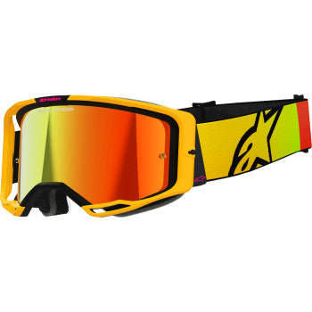 ALPINESTARS GOGGLES Vision 8 Goggle - Corp - Yellow/Pink - Red Mirror 5101625-5023