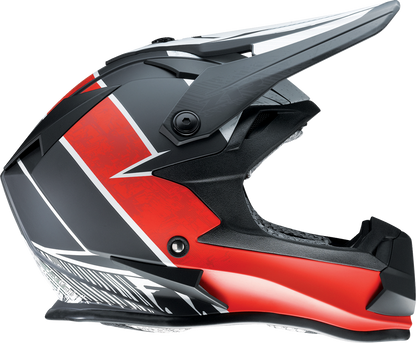 Z1R Youth F.I. Helmet - Fractal - MIPS - Matte Black/Red - Small 0111-1517