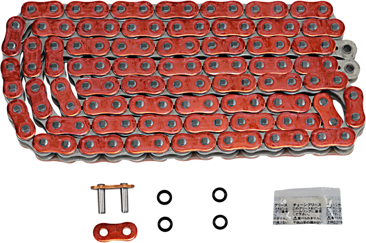 IN STOCK EK 525 ZVX3 - Orange Sportbike Chain - 120 Links 525ZVX3-120AO